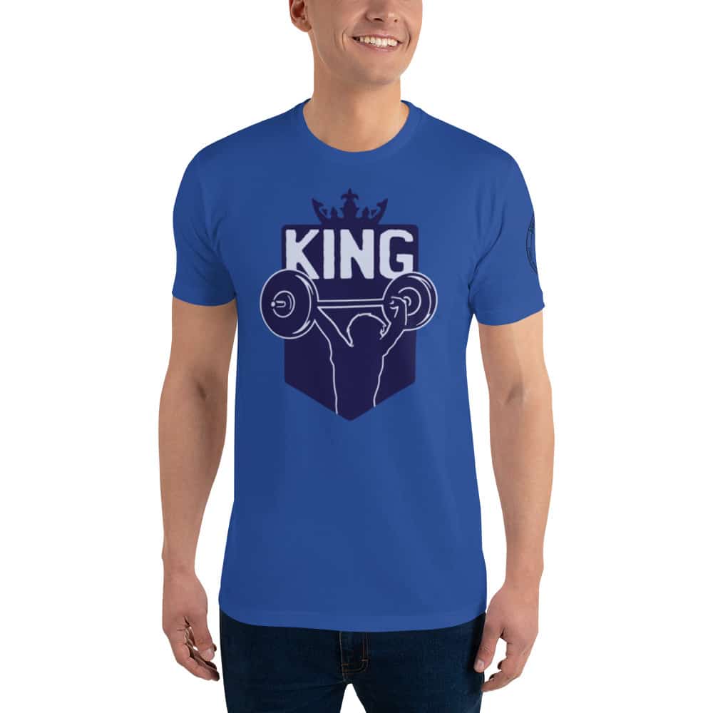 mens fitted t shirt royal blue front 641f4ddb42305