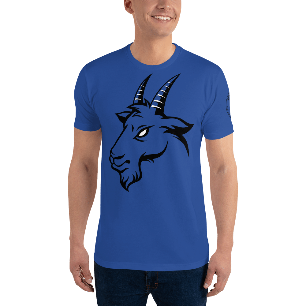 mens fitted t shirt royal blue front 641f4f0b3319d