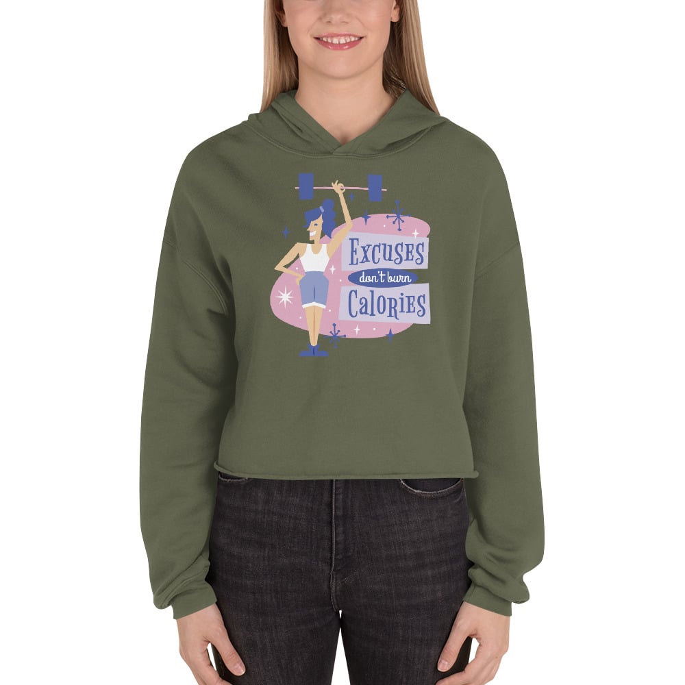 womens cropped hoodie military green front 641ca69f58727